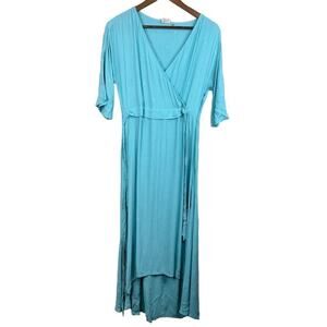 Charli‎ Women's Faux Wrap Midi Dress Blue Size 4